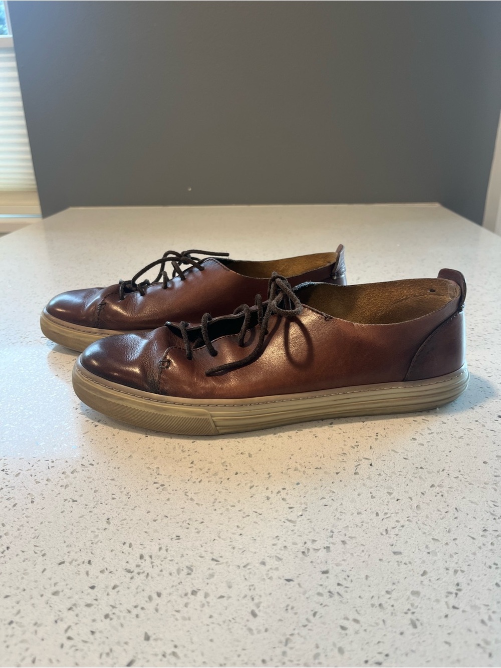 Gucci Brown Leather Lace-Up Oxfords